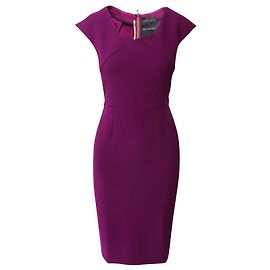 Roland Mouret Robe Fourreau Mancherons en Polyester Violet Violet