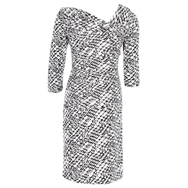 Diane Von Furstenberg-Diane Von Furstenberg Printed Wrap Dress in Black Silk-Other