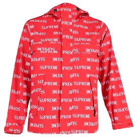 Supreme 3M Reflective Repeat Taped Seam Jacket in Red Nylon Red