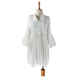 Autre Marque Top Peruvian Connection blanco de seda y algodón L Blanco