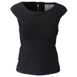 Herve Leger Bandage Top in Black Rayon  Black