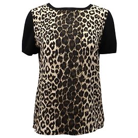 Top Maje Leopard Print in Seta Animalier Altro Stampa python