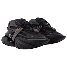 Balmain-Safa-Neoprene&calf leather in Black Nylon-Black