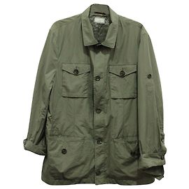 Jaqueta militar Brunello Cucinelli em algodão verde Verde
