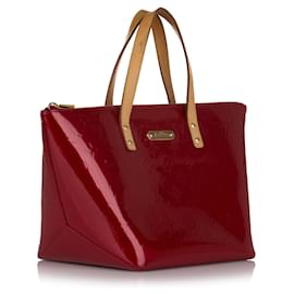 Louis Vuitton-Louis Vuitton Red Vernis Bellevue PM-Brown,Red,Light brown