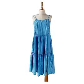 Mads Norgaard Gestreiftes Kleid Blau Blau