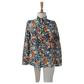 Blusa SéZane de Algodón y Seda Multicolor
