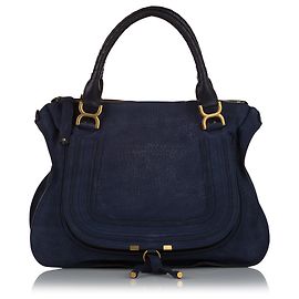 Chloé Chloe Blue Marcie Ledertasche Blau Marineblau