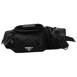 Prada-Prada Tessuto Montaga Belt Bag in Black Nylon-Black