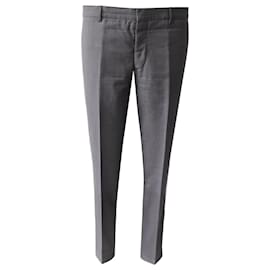 Prada-Prada Tailored Trousers in Grey Lana Vergine-Grey