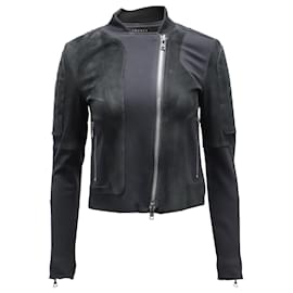 Theory-Theory Shezi K Combo Moto Jacket in Black Suede-Black