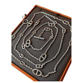 Hermès-Farandole 160 cm Lange Halskette Silber 925 Box ganz neu-Silber Hardware