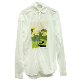 JW Anderson J.W. Camisa estampada com botões Anderson em algodão branco Branco