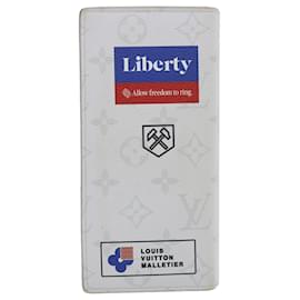 Louis Vuitton-LOUIS VUITTON Monogram White Portefeuille Brazza Logo Wallet M67822 auth 29711-White