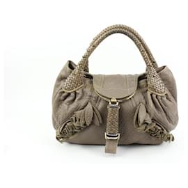 Fendi-Taupe Nappa Wisteria Spy Hobo-Other