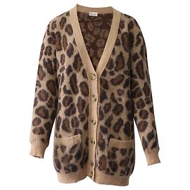 Red Valentino Roter Valentino Strick-Cardigan mit Leopardenmuster aus mehrfarbiger Wolle Andere