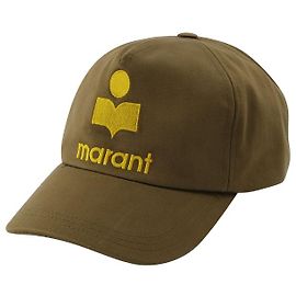 Isabel Marant Tyon Hat in  Khaki Cotton and Canvas Green Khaki