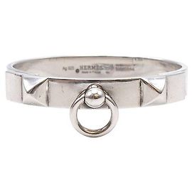 Hermès Bracciale Collier de Chien in argento sterling XS Argento Metallico
