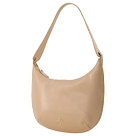 Autre Marque-Mini Hobo Bag in Beige Leather-Brown,Beige