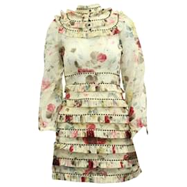 Zimmermann-Zimmermann Mischief Pleated Dress in Floral Print Silk-Other