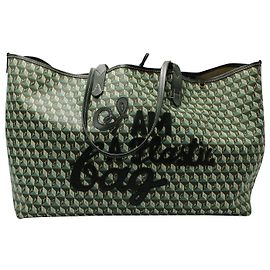 Anya Hindmarch I Am A Plastic Bag Tote in Green Canvas Green