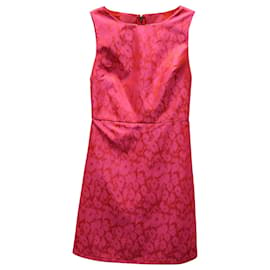 Alice + Olivia-Alice + Olivia Ärmelloses Kleid mit Leopardenmuster aus rosafarbenem Polyester-Andere