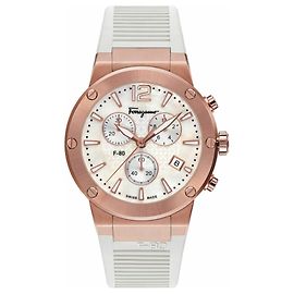 Salvatore Ferragamo F-80 reloj Dorado Metálico