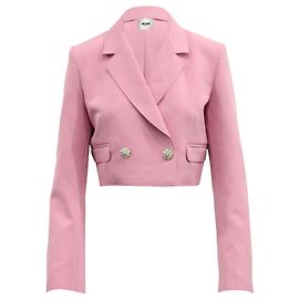 Kurzer MSGM-Blazer aus rosafarbenem Polyester Pink