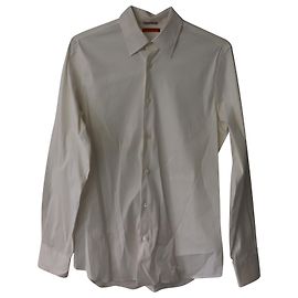 Camisa Prada de manga larga en algodón blanco Blanco