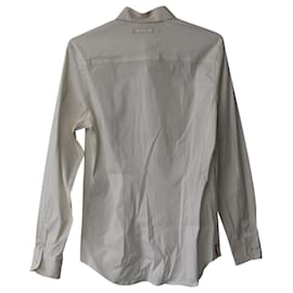 Prada-Prada Long-Sleeve Shirt in White Cotton-White