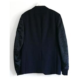 Givenchy-Givenchy Bomber Jacket Sleeve Blazer Jacket-Navy blue