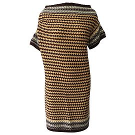 Missoni Patterned Knit Off Shoulder Dress in Multicolor Wool  Other