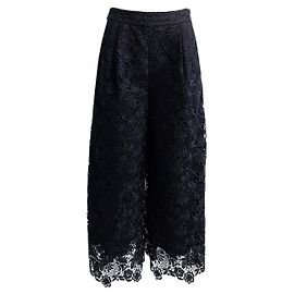 Diane von Furstenberg Gonna pantalone in pizzo nero Holly Nero