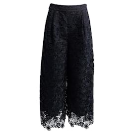 Diane Von Furstenberg-Diane von Furstenberg Black Holly Lace Culottes-Schwarz