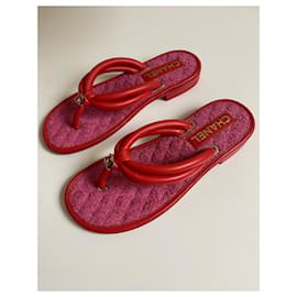 Chanel-Sandals-Red