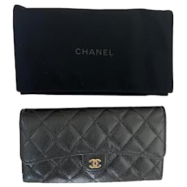Chanel-Grand porte feuille Timless-Noir