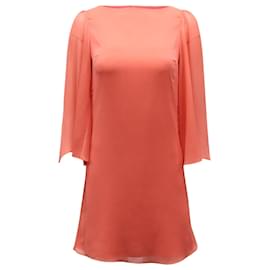 Alice + Olivia-Vestido Alice + Olivia Odette Georgette em poliéster pêssego-Rosa,Pescaria