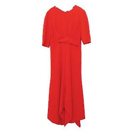 Dorothée Schumacher Dorothee Schumacher - Robe midi drapée Sophisticated Perfection Rouge Orange