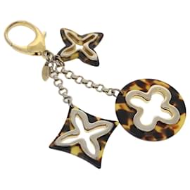 Louis Vuitton-LOUIS VUITTON Bijoux Sac Ansolence Charm Metal Platstick Brown M65087 auth 29822-Brown
