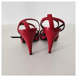 Saint Laurent-Saint Laurent Era sandals-Dark red