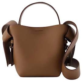 Autre Marque-Musebi Micro Tote Bag in Brown Leather-Brown