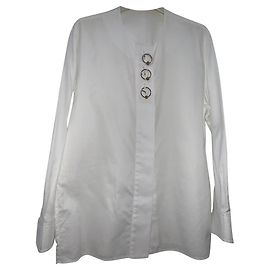 Top de algodão branco Balenciaga Branco