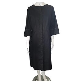 Peserico Black Cotton Elastane Dress Black