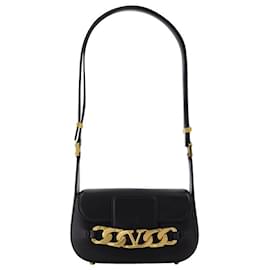 Valentino Garavani-Small Shoulder Bag | Vlogo Chain | Vit.Dauphine/A.Brass Morsetto-Black