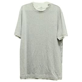 Brunello Cucinelli-Brunello Cucinelli Flim T-Shirt mit Rundhalsausschnitt aus grauer Baumwolle-Grau