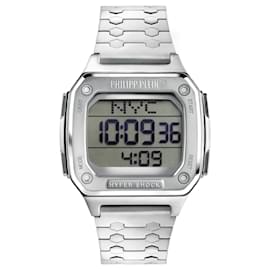 Philipp Plein-Hyper $hock Digital Watch-Silvery,Metallic