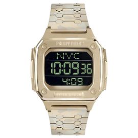 Reloj digital Philipp Plein Hyper $hock Dorado Metálico