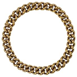 Balenciaga-Collar con logotipo de latón dorado-Dorado,Metálico