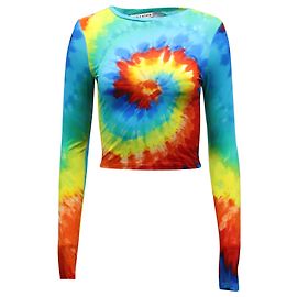 Alice + Olivia Top de algodón multicolor con efecto tie-dye Delaina de Alice & Olivia Multicolor