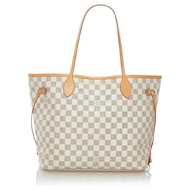 Louis Vuitton-Damier Azur Neverfull MM-White